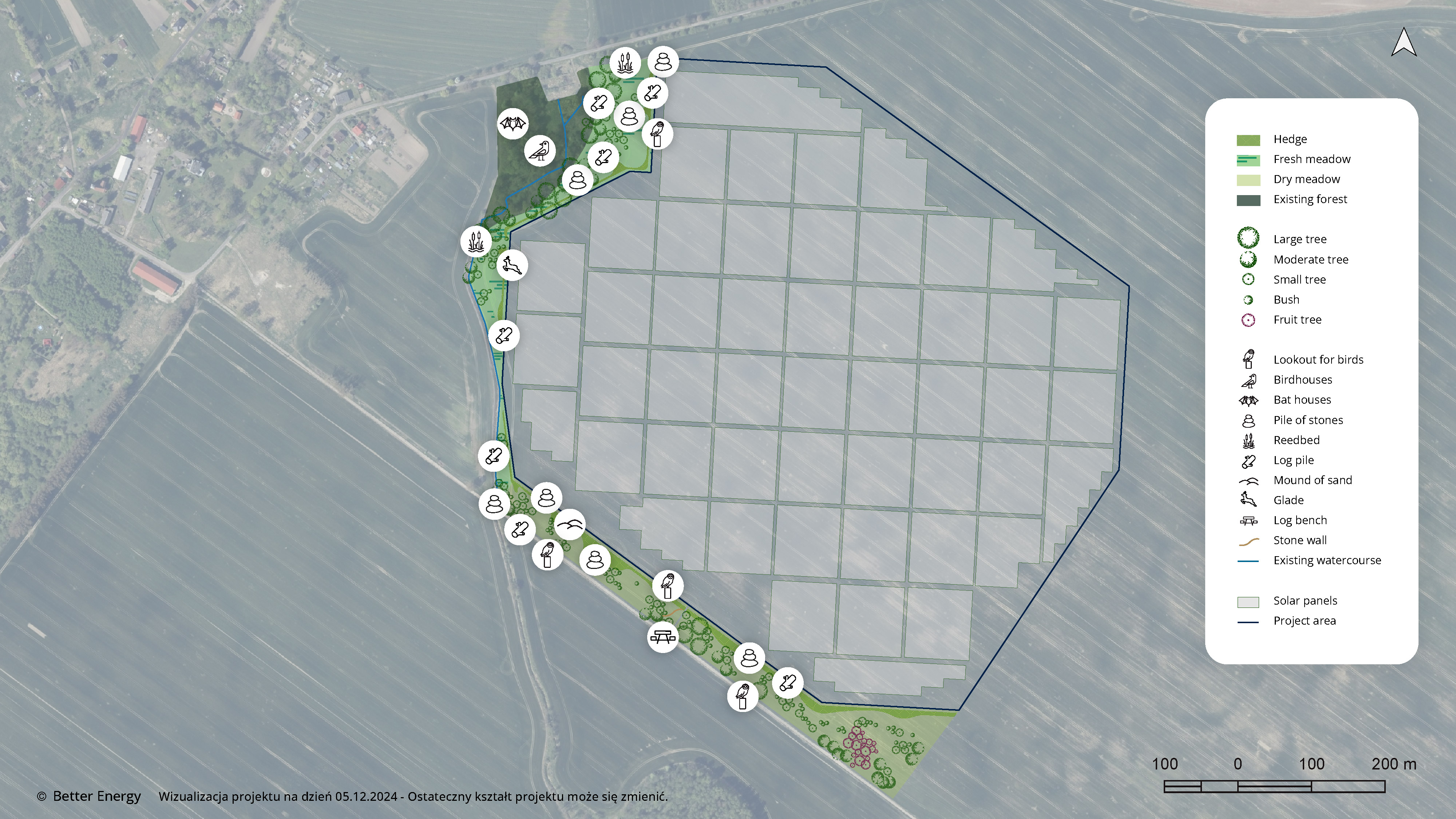 Map of a solar park