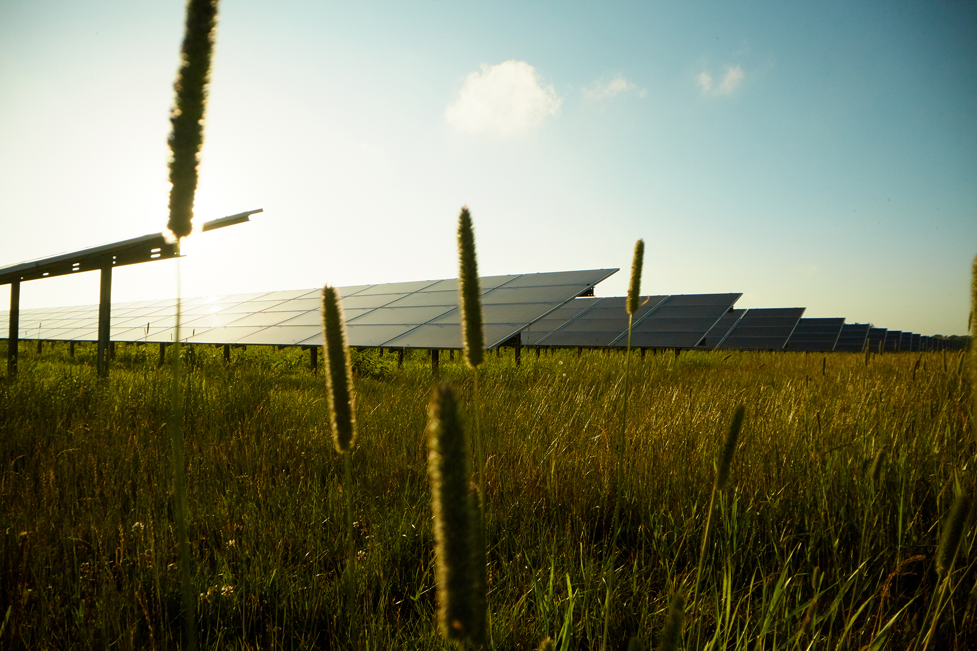 Solar park arial view